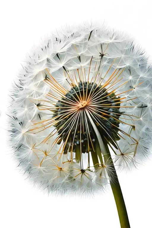 dandelion blowing in the wind  tattoo design idea