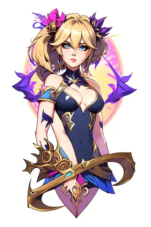 Evelyn from the League of Legends tattoo design idea