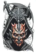 Darth Maul Skull tattoo design idea