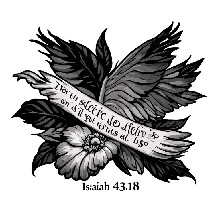 Isaiah 43:18 tattoo design idea