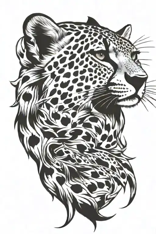 cheetah tattoo black and white claw mark tattoo design idea