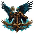 coheed and cambria keywork afterman descension ascension father of make believe color scheme tattoo design idea