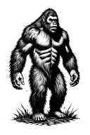 Bigfoot tattoo design idea