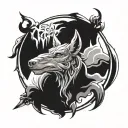 Lamb & Wolf tattoo inspired by "Kindred" from the video game, League of Legends tattoo design idea