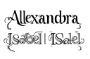 "Alexandra
Isabell" tattoo design idea