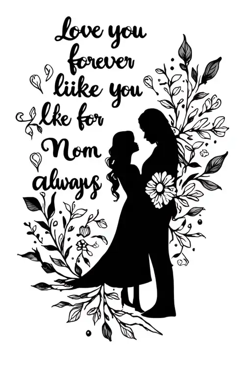love you forever like you for always mom tattoo design idea