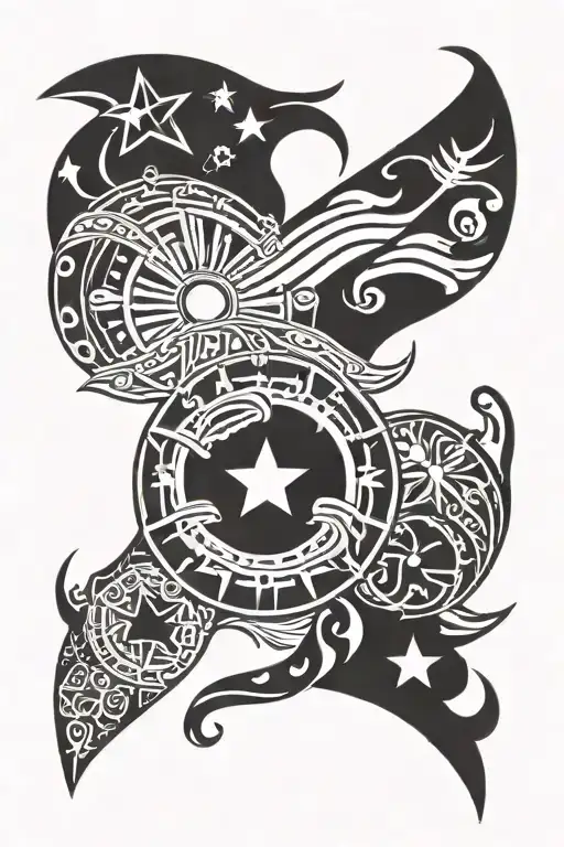 filipino tribal flag shoulder tattoo design inspired tattoo design idea