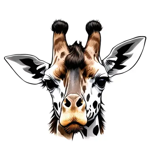 Giraffe tattoo design idea