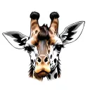 Giraffe tattoo design idea