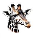 Giraffe tattoo design idea