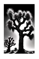 joshua tree silhouette tattoo design idea
