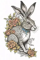 hare tattoo design idea