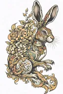 hare tattoo design idea