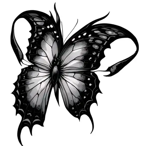 Demon Butterfly tattoo design idea