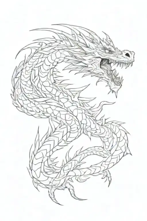 Solo Leveling battling a dragon tattoo design idea