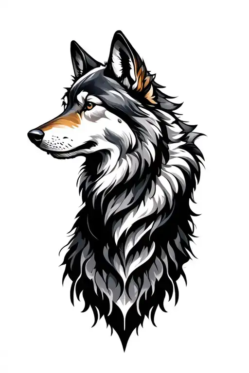 Wolves that represent the loyalty of the couple who will be unique and will be together forever. tattoo design idea