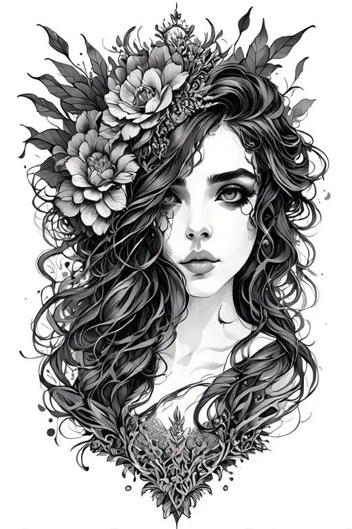 ametrius goddess tattoo design idea