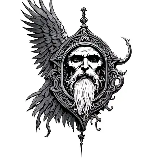 Father Time tattoo design idea