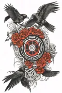 itachi,crows,sharingan tattoo design idea