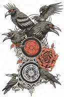itachi,crows,sharingan tattoo design idea