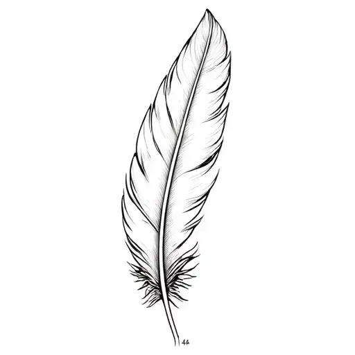one White Feather, Nummer 444, and a little bit "wonder of Universum", minimalist, fine line  tattoo design idea