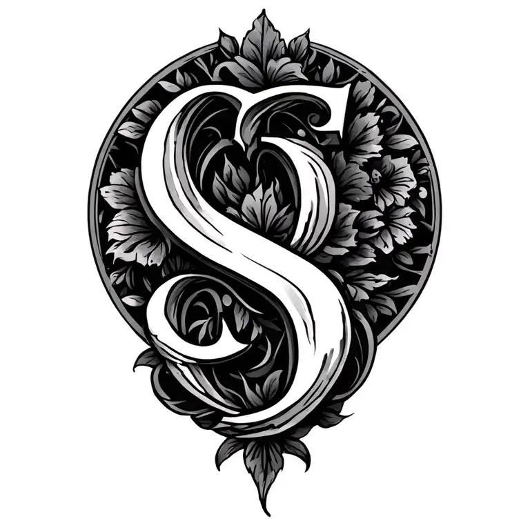 Initials a s e tattoo design idea