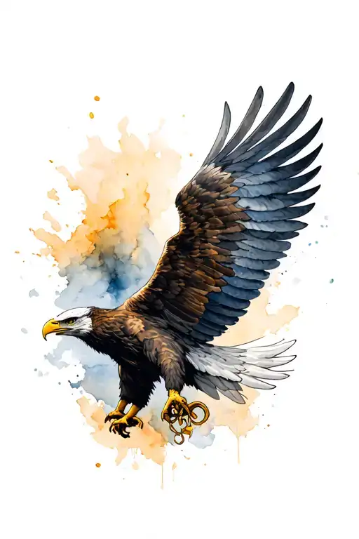 eagle wings army tattoo design idea