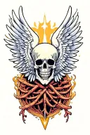"Nihill but the sacrum is" wings tattoo design idea