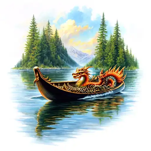 Dragon Boat canada tattoo design idea