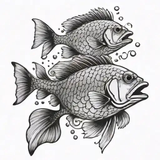make me a tattoo that resembles saying "I love you a million sweedish redfish" with a mom and son tattoo design idea