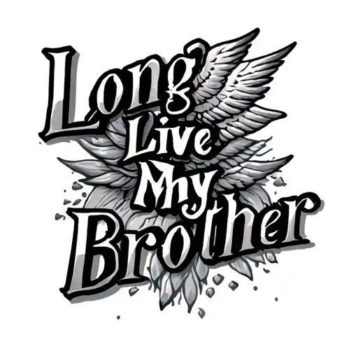 Long Live My Brother tattoo design idea
