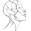 representation of a beautifully complex broken personality  tattoo design idea