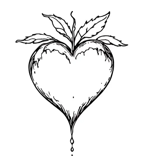 bleeding heart tattoo design idea