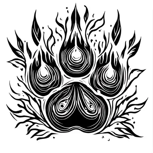 make bear paw tatoo in style tribal opium and chaos tattoo design idea