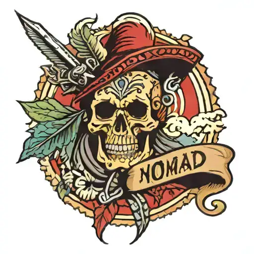 A tattoo saying nomad tattoo design idea