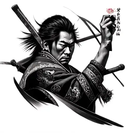 Musashi Miyamoto tattoo design idea