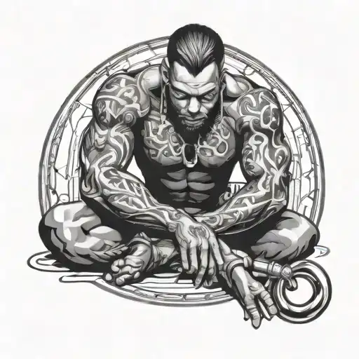 bdsm slave gay tattoo design idea