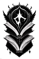 bookish tatto incorprating stuff from throne of glass, fourth wing, acotar, harry potter tattoo design idea