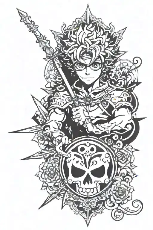 black clover tattoo inspired tattoo design idea