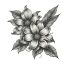 daisy and Oscar Akermo style tattoo design idea