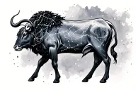 Taurus with its constellation tattoo design idea