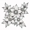 daisy and daffodil flowers tattoo design idea