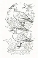 geese tattoo design idea