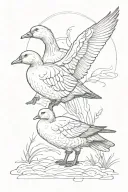 geese tattoo design idea