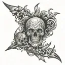 Fuck Dr. Mark Black Fire tattoo design idea