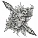 Fuck Dr. Mark Black Fire tattoo design idea