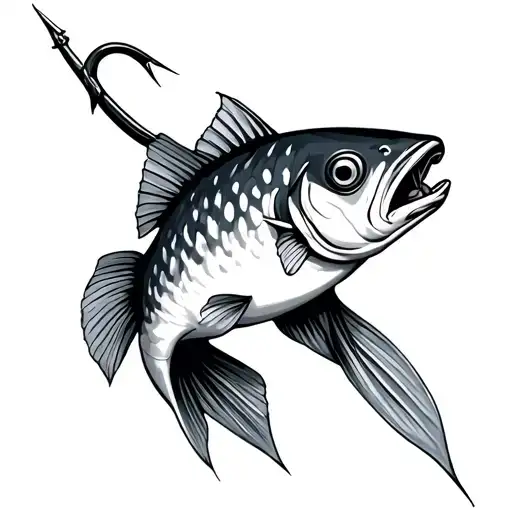 Fish Hook tattoo design idea