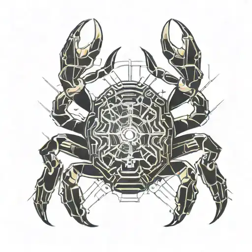Cancer crab tattoo design idea