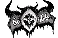 666 devil hell tattoo design idea