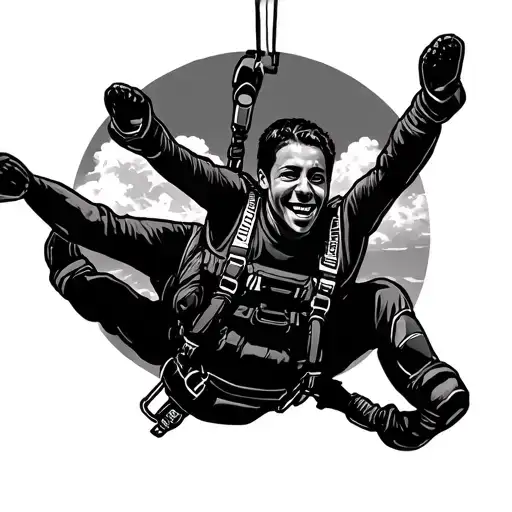 skydiving configuration tattoo design idea